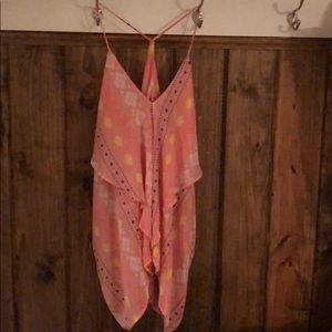 Razor back Aztec print top